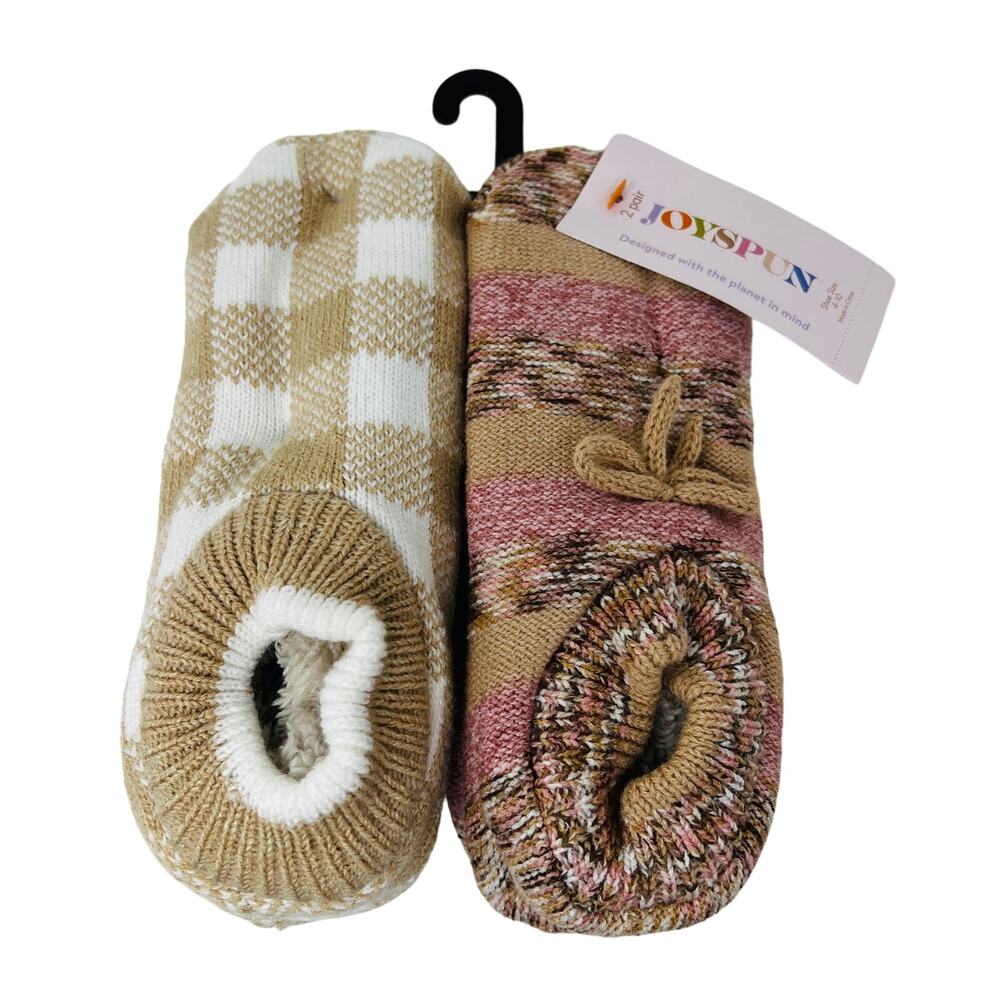 NEW! Joyspun Sock Slippers Slip On Children Kids - 4 - 10